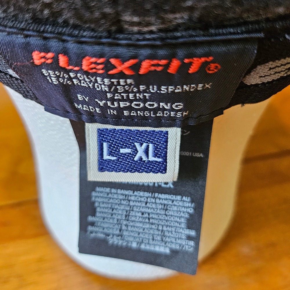 Hurley Flexfit Hat Mens L/XL Black Grey Space Dye Embroidered Logo HNHM0001-LX - Picture 5 of 7